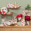 VivaStyle Poinsettia Bliss Coasters, Set of 4