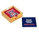 University of Arizona Ceramic Coasters Set, 4pcs with Wood Caddy