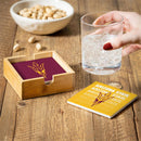 Arizona State University Ceramic Coasters Set, 4pcs with Wood Caddy
