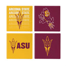 Arizona State University Ceramic Coasters Set, 4pcs with Wood Caddy