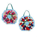 Spring Pink & Patriotic Tulips Wreath Reversible Door Decor
