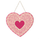 Laced Heart Be Mine Wooden Shaped Door Decor