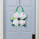 Vibrant Pansies & Dogwood Blossom Door Decor