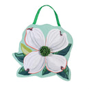 Vibrant Pansies & Dogwood Blossom Door Decor