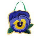 Vibrant Pansies & Dogwood Blossom Door Decor