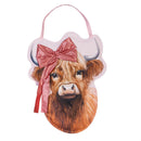 Blossom The Bowtiful Highland Cow Door Decor