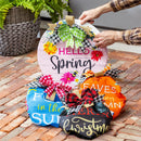 Multi Season Wooden Décor 1, 4-Season Interchangeable Door Decor Set
