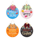 Multi Season Wooden Décor 1, 4-Season Interchangeable Door Decor Set