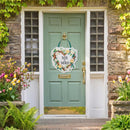 Floral Wreath Mr. & Mrs. Shaped Door Decor