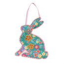 Floral Patterned Bunny Door Decor