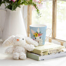 Hop Into Spring Drinkware Gift Set Ceramic Flare Cup and Plush, Hello Bunny, 12oz, Gift Box