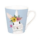 Hop Into Spring Drinkware Gift Set Ceramic Flare Cup and Plush, Hello Bunny, 12oz, Gift Box