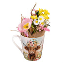Hillside Pasture Drinkware Gift Set Ceramic Flare Cup and Decor, Farm Highland Cow, 12oz, Gift Box