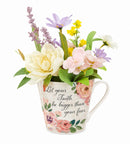 Simple Blessings Drinkware Gift Set Ceramic Flare Cup and Artificial, Let your faith, 12oz, Gift Box