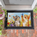 Pet Central Welcome Friends Kittens Embossed Mat