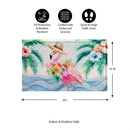 Palm Beach Flamingo Vacation Embossed Mat