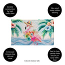Palm Beach Flamingo Vacation Embossed Mat