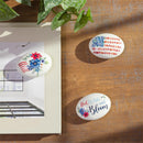 Red, White, & Bloom Token, Art Rock, Asst of 3, Box Display