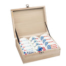 Red, White, & Bloom Token, Art Rock, Asst of 3, Box Display