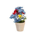 Cottage Garden Faux Floral Table Decor Artificial Lavender Butterflies, 9.75"H, In Wood Tray