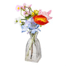 Hillside Pasture Faux Floral Table Decor Artificial in Glass Vase, 8.25"H