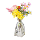Hillside Pasture Faux Floral Table Decor Artificial in Glass Vase, 8.25"H