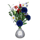 Red, White, & Bloom Faux Flroal Table Decor, Americana Artificial with LED Vase