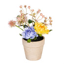 What She Shed Faux Floral Table Decor Artificial, 5"L, In Wood Tray