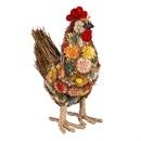 Petal & Plow Faux Floral Table Decor Dried Floral Chicken, 8.25"L