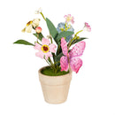 Palm Beach Faux Floral Table Decor, Mini Artificial in Wooden Crate