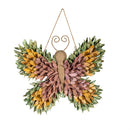 Cottage Garden Faux Floral Hanging Decor Butterfly, 15"L
