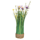 Cottage Garden Faux Floral Table Decor Floral Grass in Pot, 13.75"H, Asst of 3