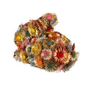 Bunny Blooms Faux Floral Table Decor Dried Floral Bunny, 7"L