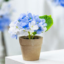 VivaStyle Faux Floral Table Décor, Artificial Hydrangea in Wooden Crate
