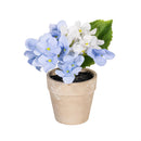 VivaStyle Faux Floral Table Décor, Artificial Hydrangea in Wooden Crate