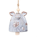 Hillside Pasture Garden Bell, Ceramic, Farm Animal, 5", Asst of 3
