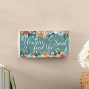 What She Shed Garden Decor, Hanging Sign, Floral Birds, 11" L x 6" H