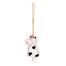 Hillside Pasture Garden Bell, Ceramic, Farm Animal Ceramic Bell with Jute, 5", Asst of 3