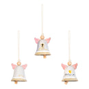 Memorial Bell, Ceramic, Angel, Asst of 3