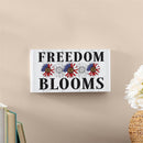 American Classic Garden Decor, Hanging Sign, Freedom Blooms, 11" L x 6" H