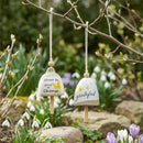 Memorial Bell, Ceramic, "Never be Afraid of Change", "Grateful", Asst of 2
