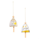 Memorial Bell, Ceramic, "Never be Afraid of Change", "Grateful", Asst of 2