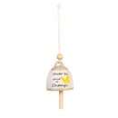 Memorial Bell, Ceramic, "Never be Afraid of Change", "Grateful", Asst of 2
