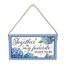 VivaStyle Garden Decor, Hanging Sign, Hydrangea Haven, 11" L x 6" H
