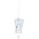 Memorial Bell, Ceramic, Angel with Wings and Decorative Heart