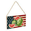 American Classic Garden Decor, Hanging Sign, Watermelon, 11" L x 6" H