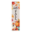 Hello Fall Pumpkin & Leaves PVC Vertical Yard Sign, 8"Wx30"H