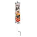 Patterned Pumpkins PVC Vertical Yard Sign, 8"Wx30"H