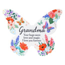 Memorial Garden Sign, Metal, Butterfly Shape, Printed Hanging Sign, 10", Asst of 4