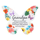 Memorial Garden Sign, Metal, Butterfly Shape, Printed Hanging Sign, 10", Asst of 4